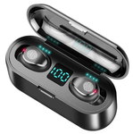 Fone de ouvido TWS F9 bluetooth sem fio com power bank e touch