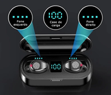 Fone de ouvido TWS F9 bluetooth sem fio com power bank e touch